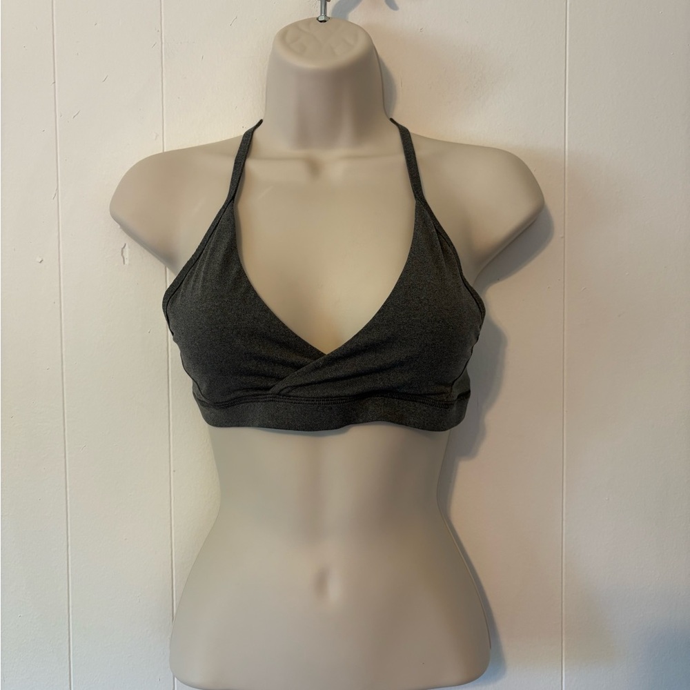 Patagonia charcoal gray bralette racer back